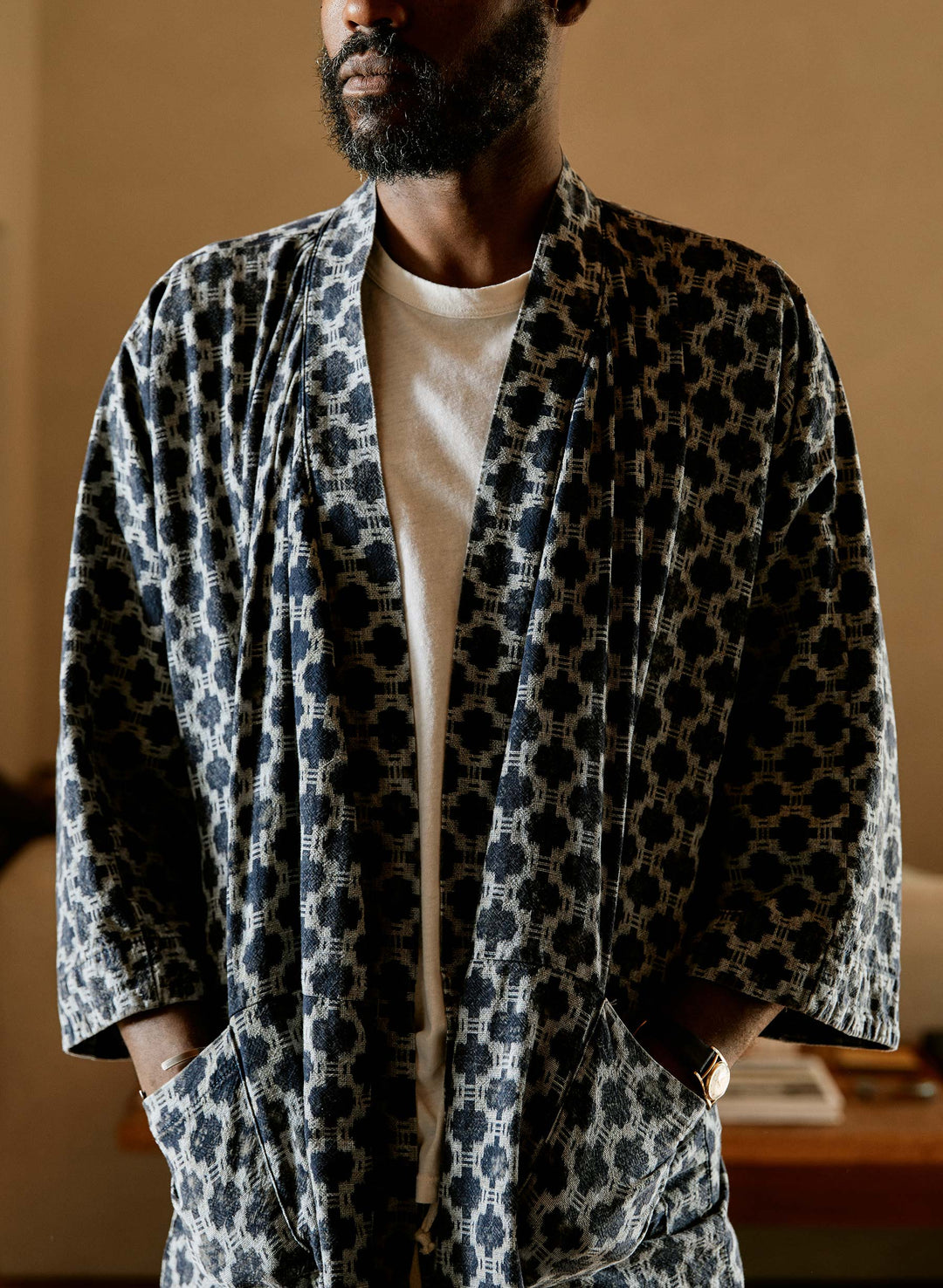 a man wearing a robe