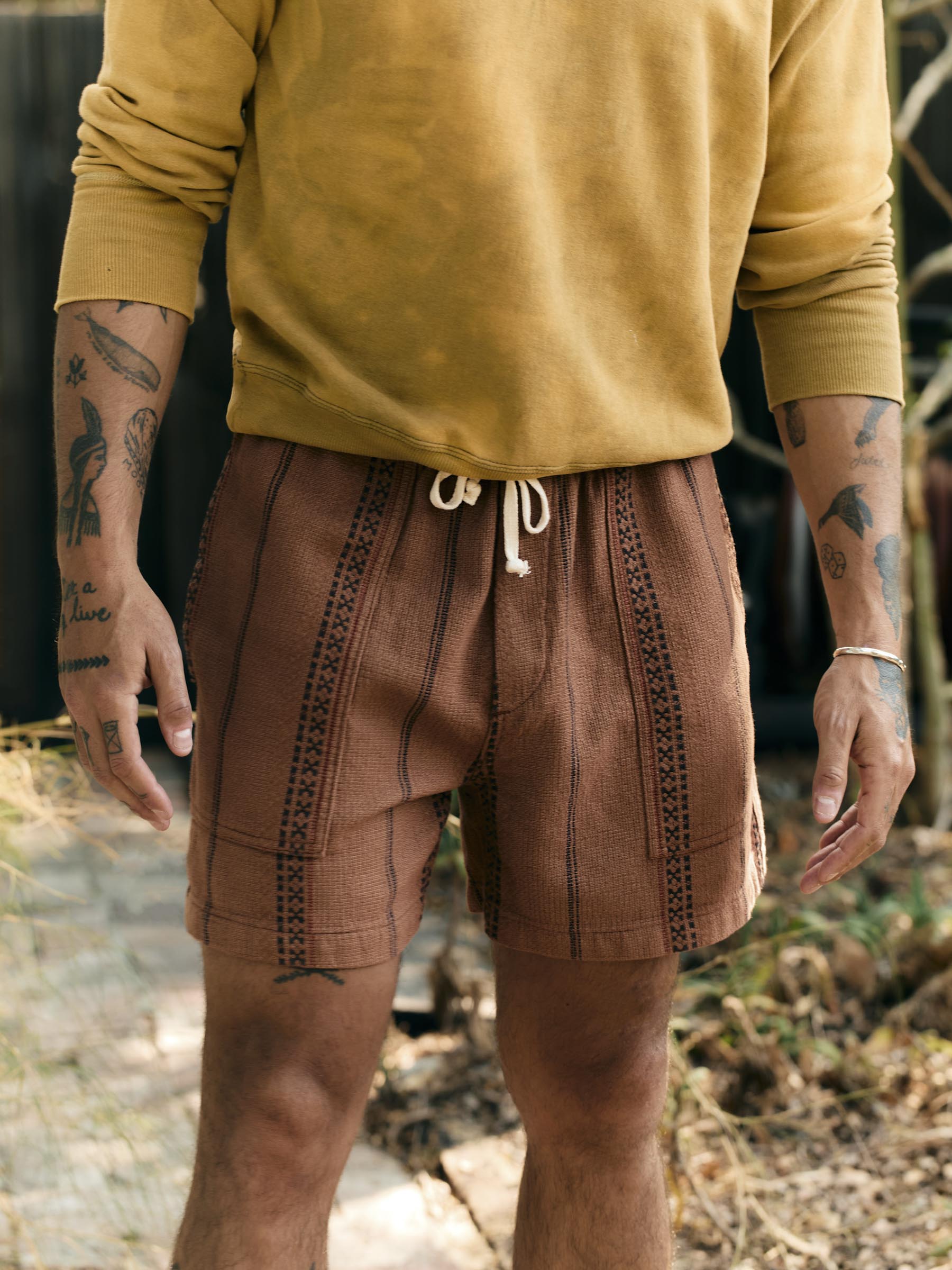 lagos lounge short in brown – imogene + willie