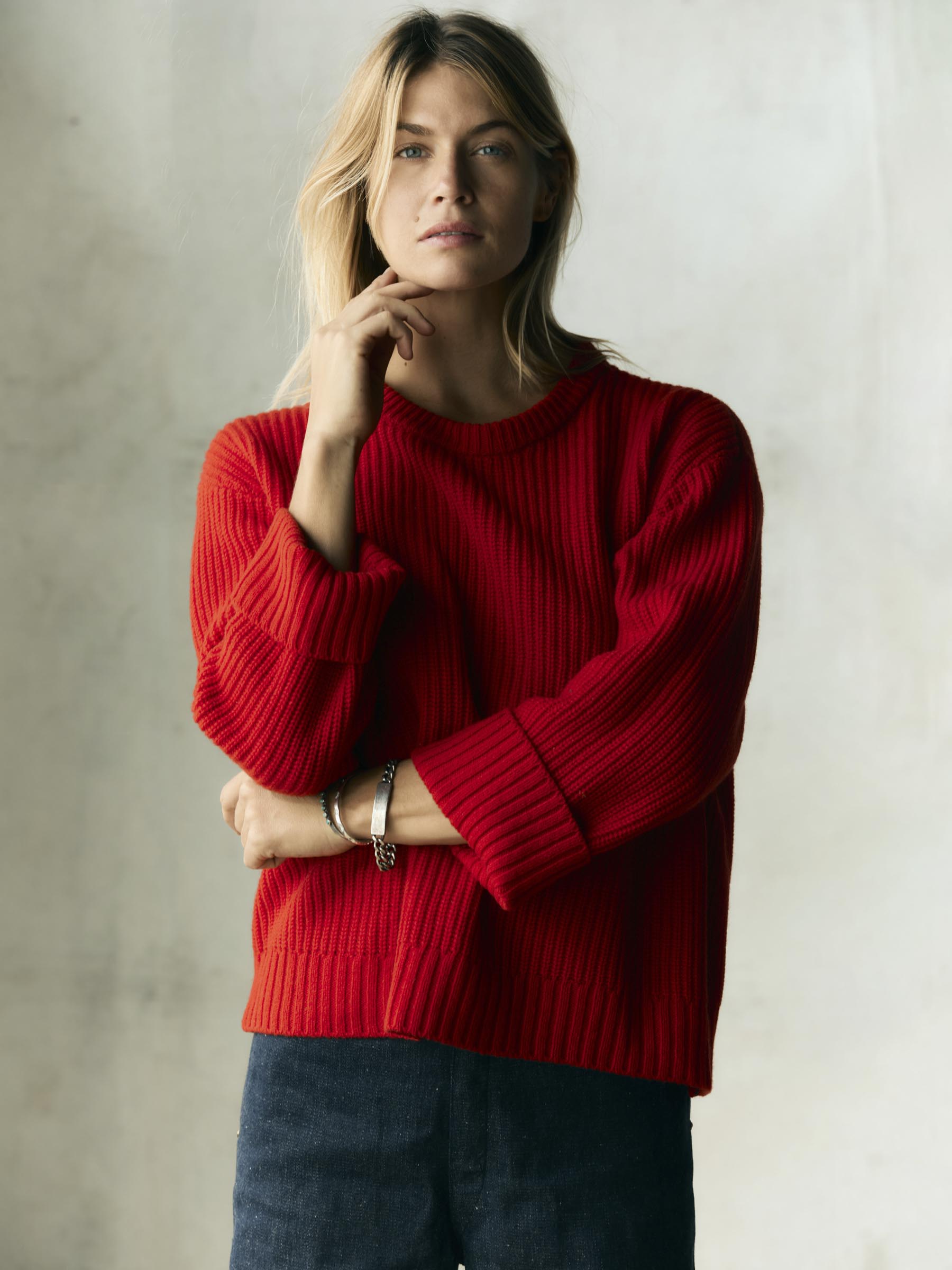 varese wool sweater in red – imogene + willie