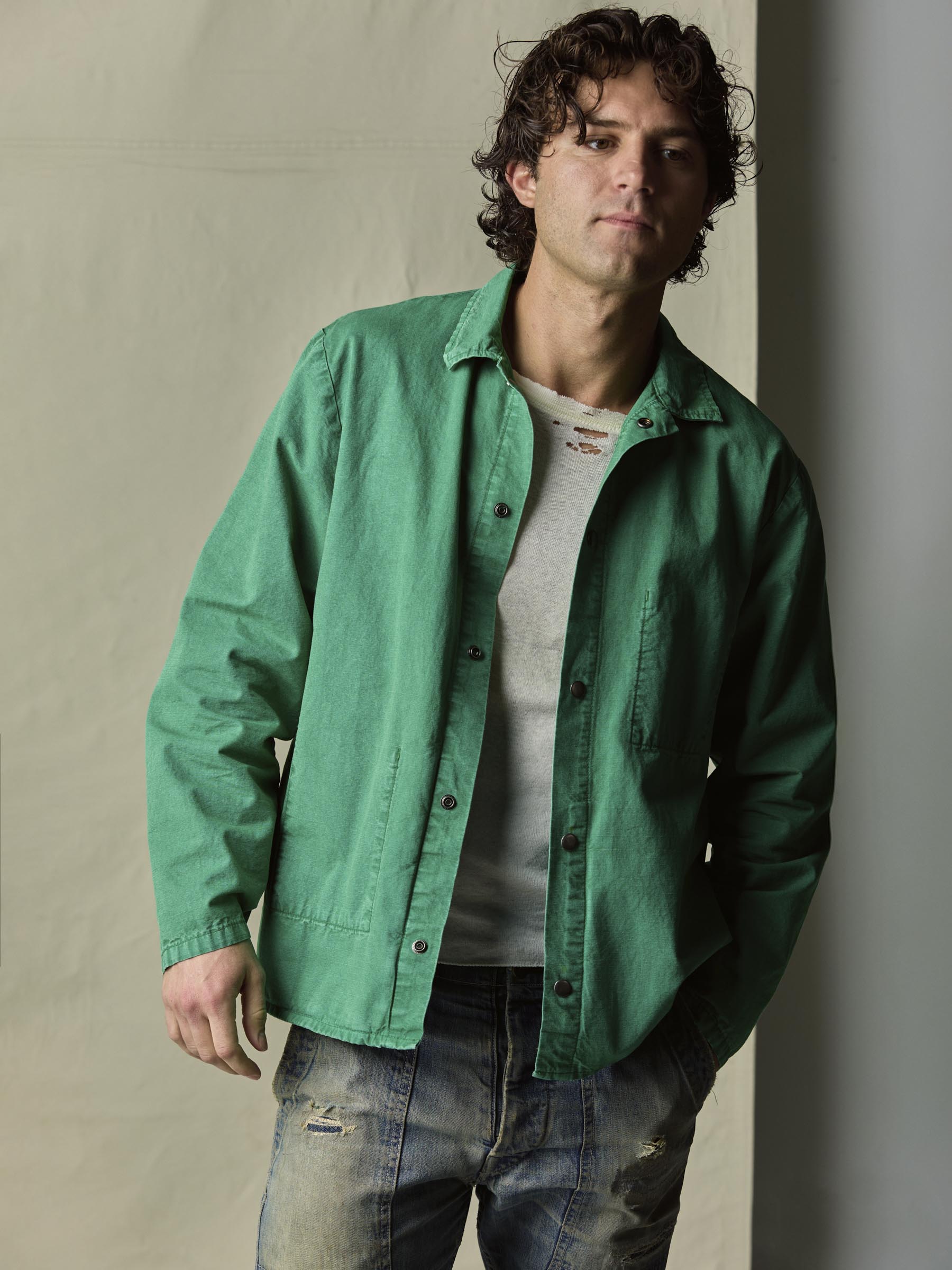 welder's jacket in seagreen ripstop – imogene + willie
