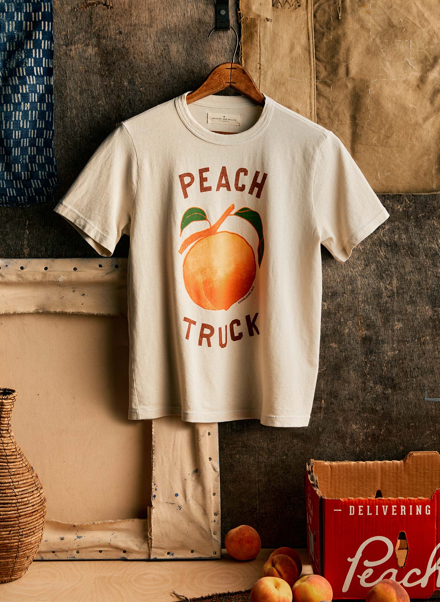 the "peach tee imogene + willie