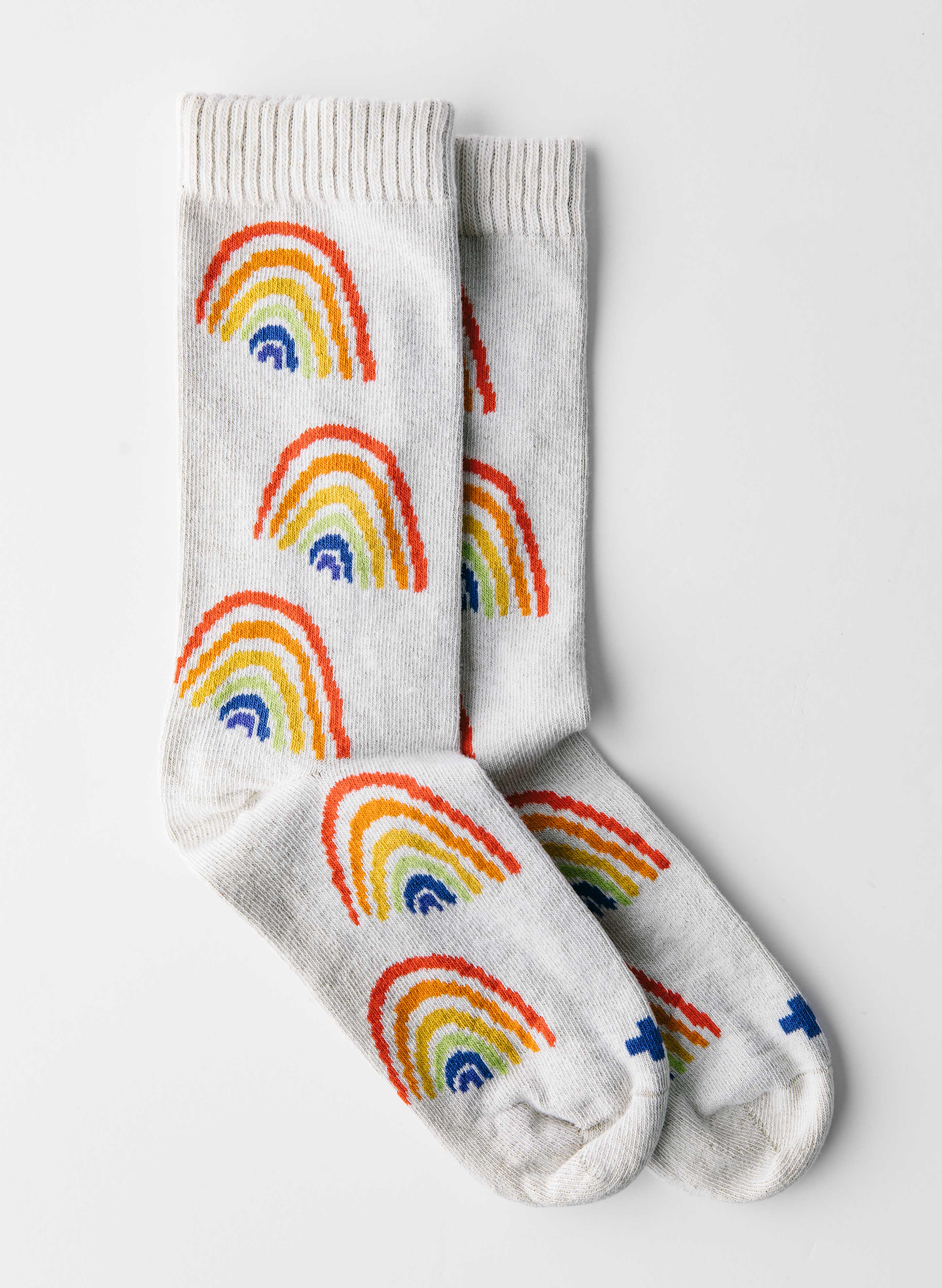 rainbow sock in natural