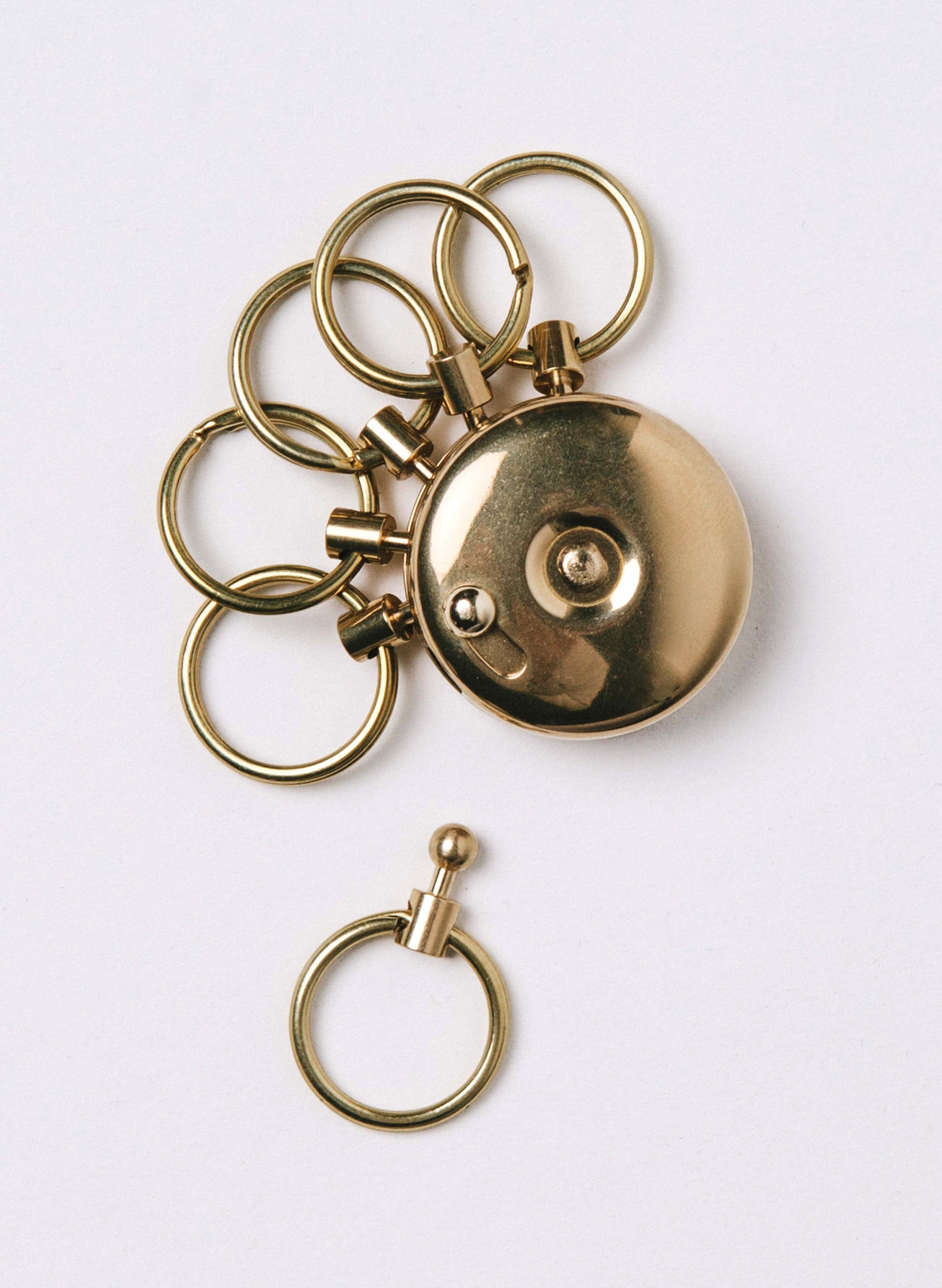 1X Vintage Brass Dragon Head Fob Belt Clip Buckle Key Chain Ring Holder  Hook USA
