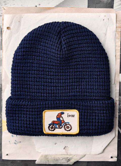 knit  "happy trails" watch cap