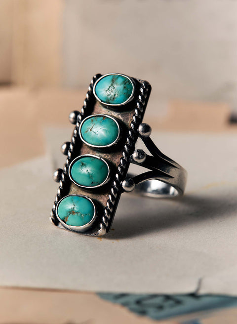 vintage navajo 4-stone ring