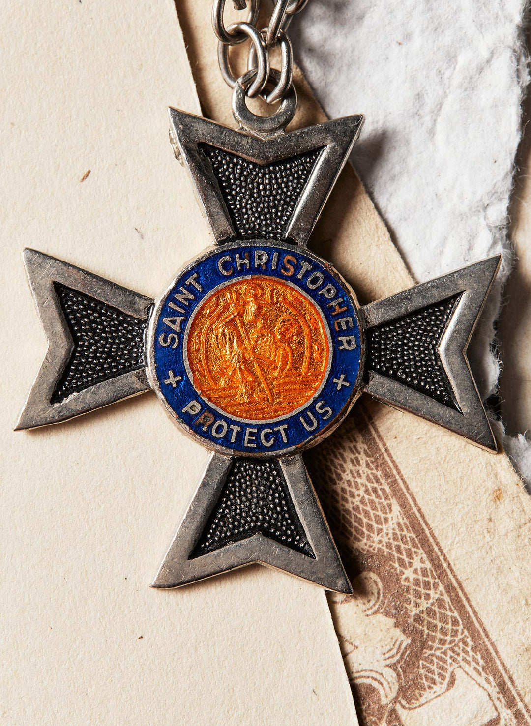 a close up of a medal