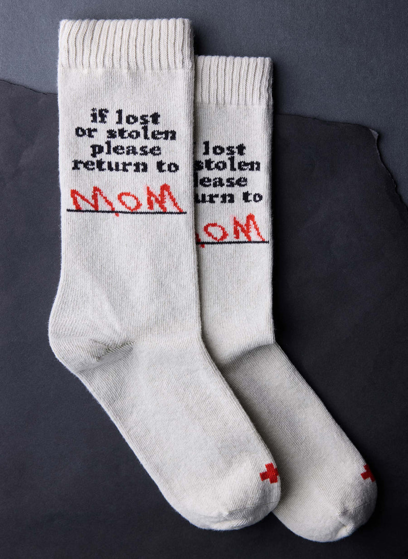 the "please return" sock