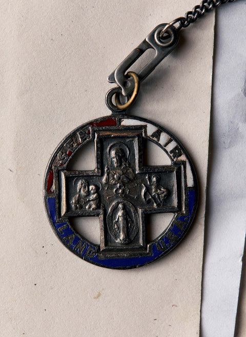 vintage "st. christopher" medal pendant