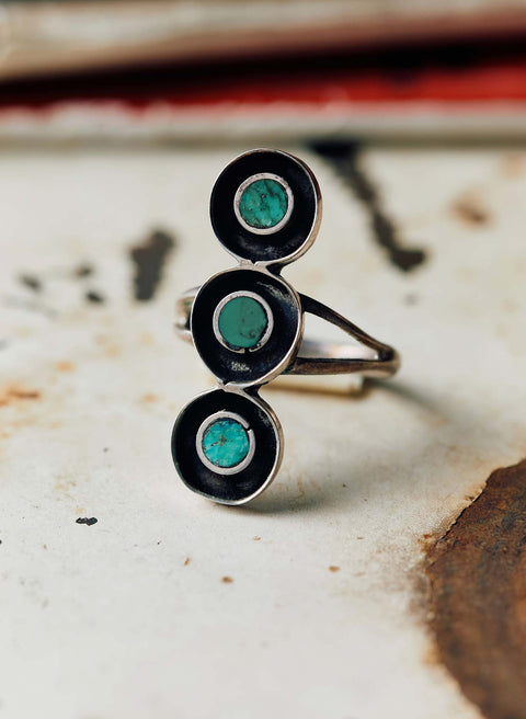 vintage navajo 3 stone ring