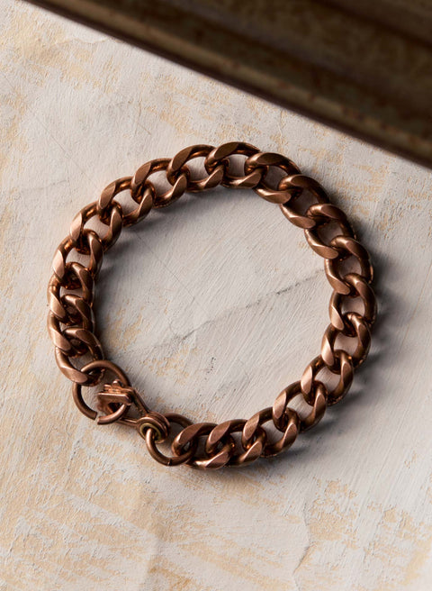 vintage copper link bracelet