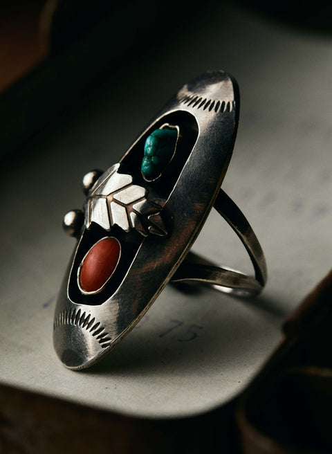 vintage navajo shadowbox ring