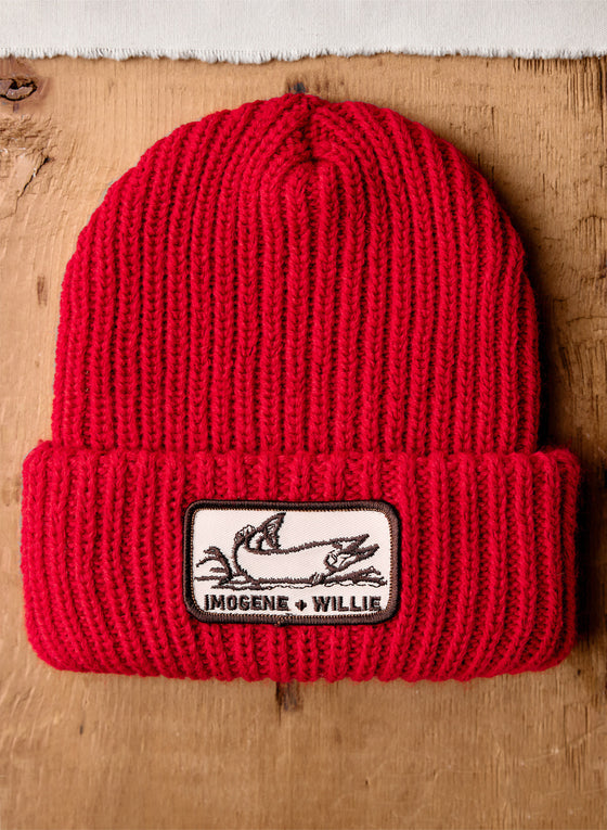 knit "sockeye" watch cap