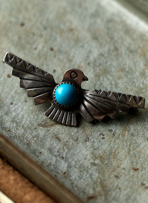 vintage trading post-era thunderbird pin