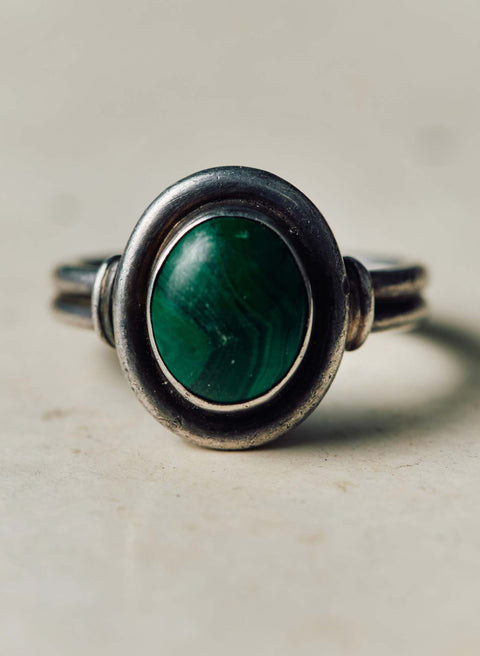 vintage malachite ring