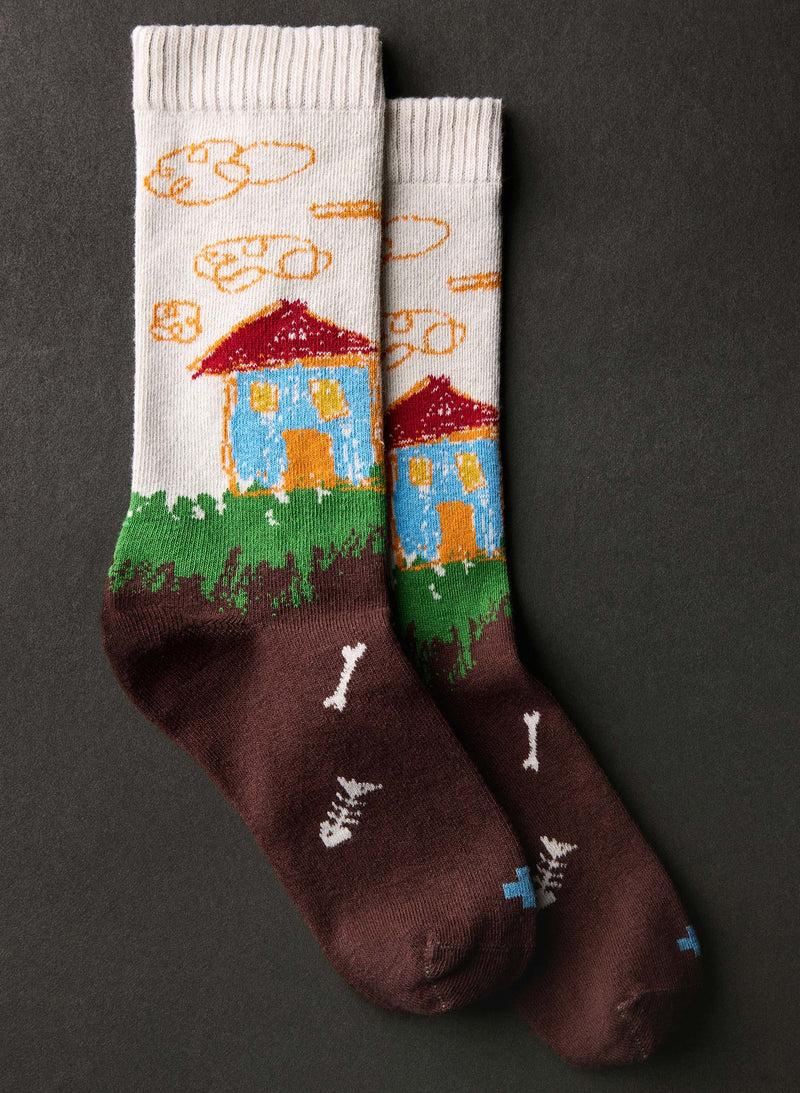 the "home sweet home" sock