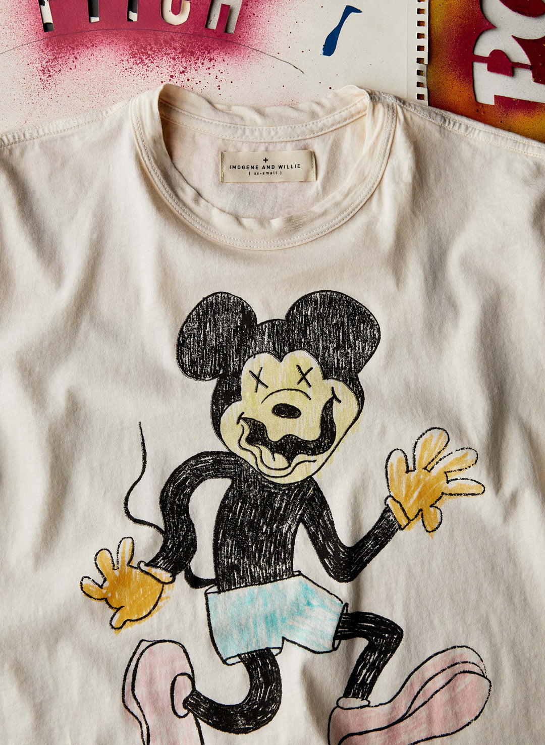 a t-shirt with a cartoon on it