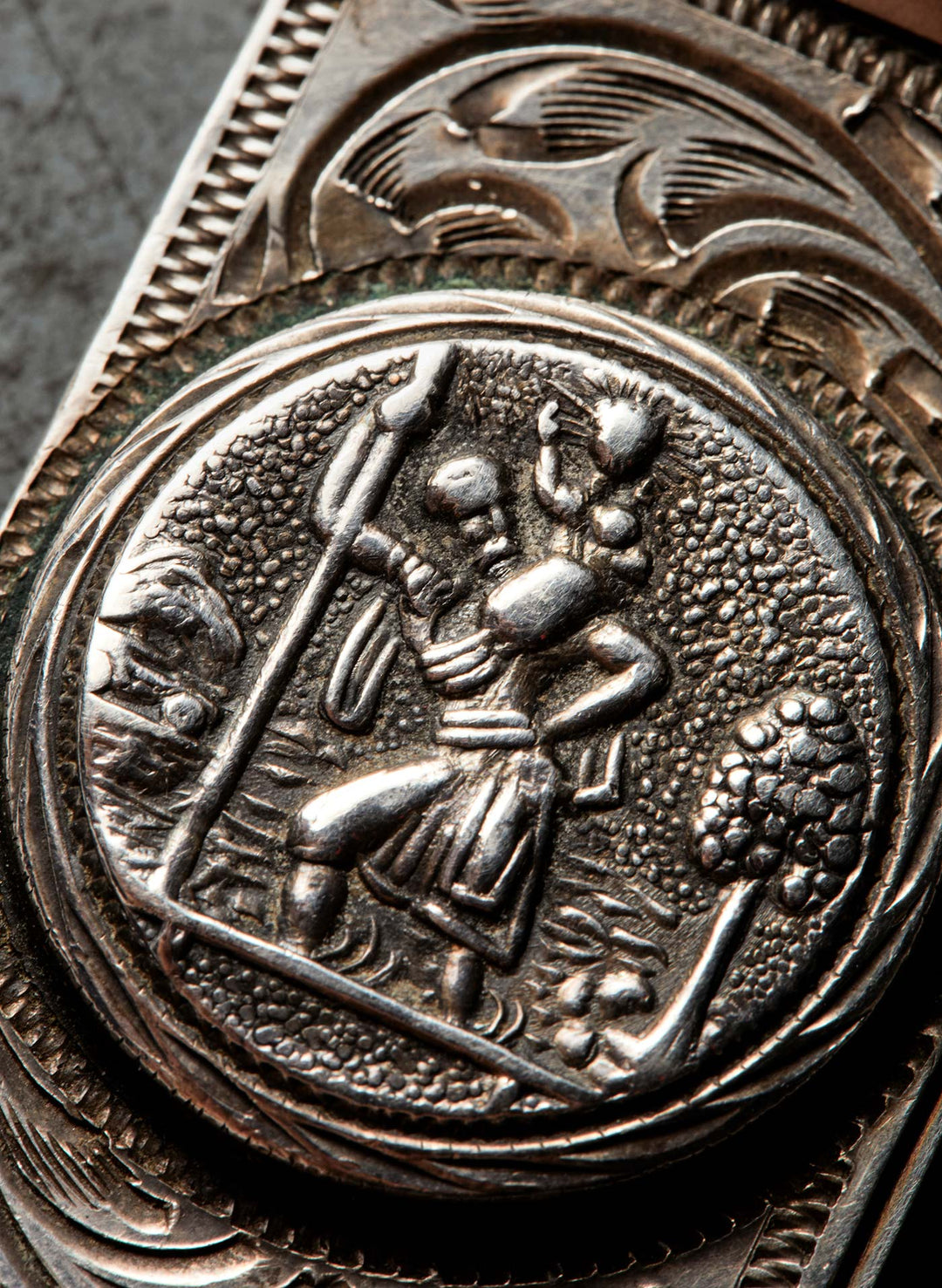 a close up of a coin