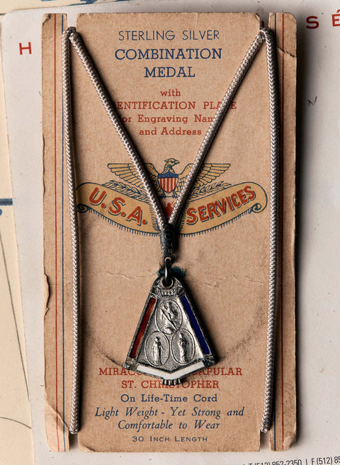 vintage "st. christopher" medal pendant