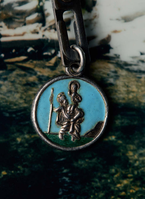 vintage "st. christopher" medal pendant