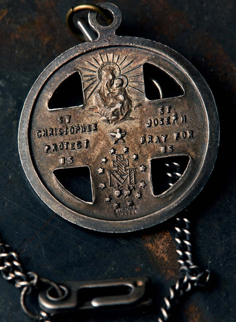 vintage "st. christopher" medal pendant