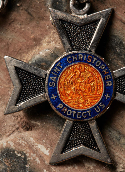 vintage "st. christopher" medal pendant