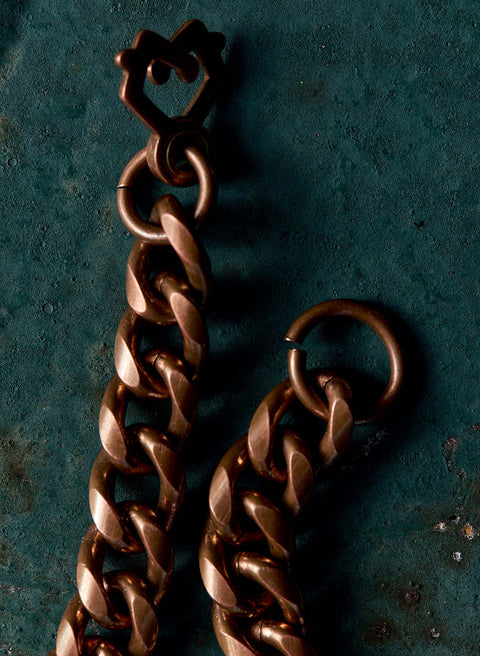 vintage copper link bracelet