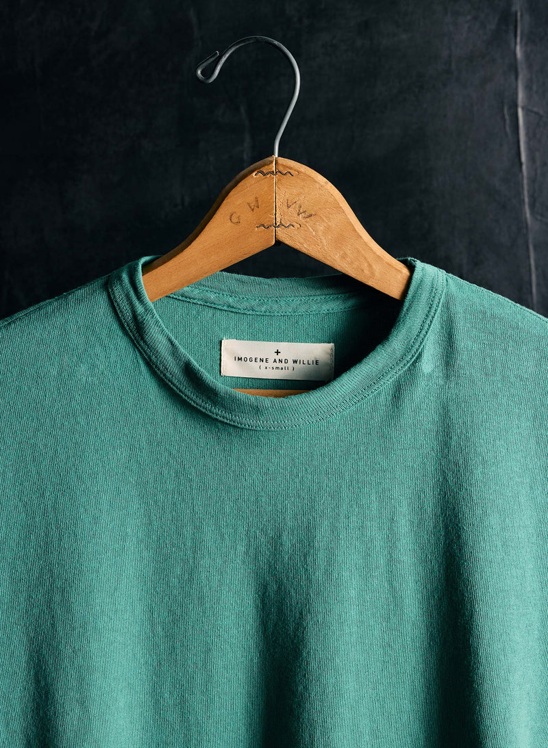 seagreen knit midweight crew - Model