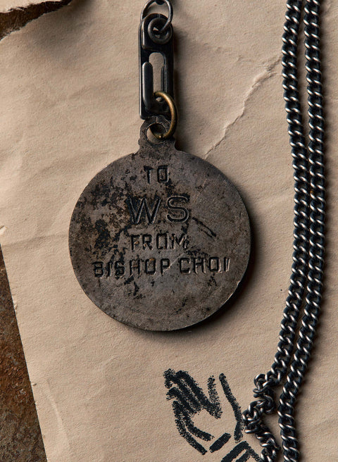 vintage "st. christopher" medal pendant