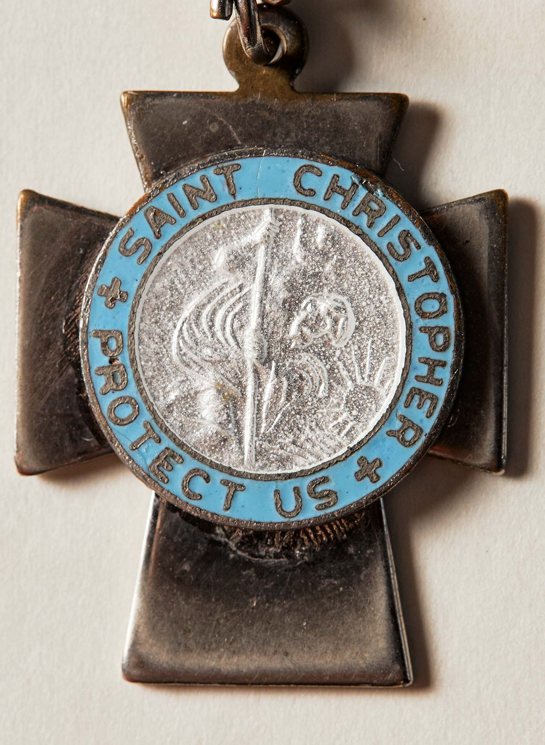 a close up of a badge