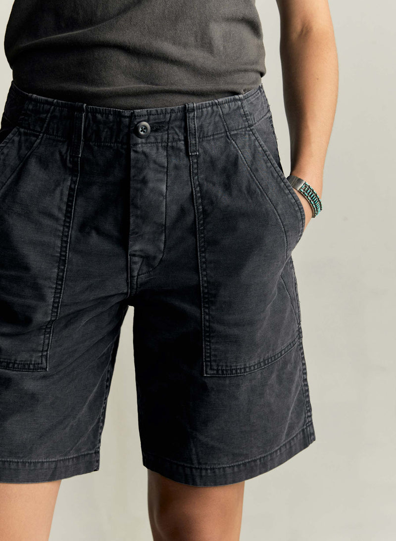 the camp short in faded black