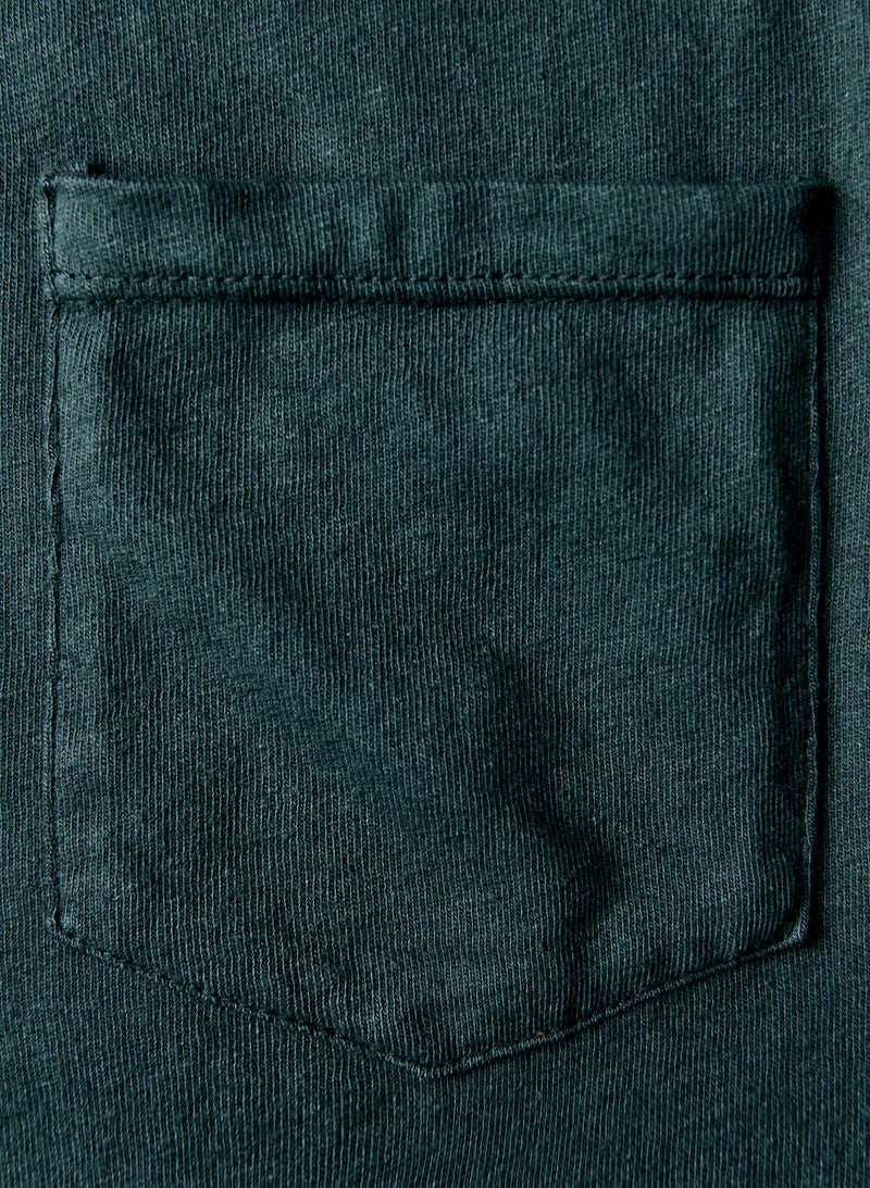 dark green knit pocket tee