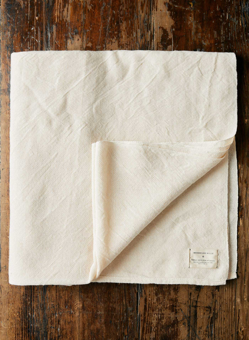 i+w x family heirloom weavers cotton throw in natural