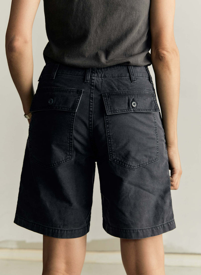 the camp short in faded black