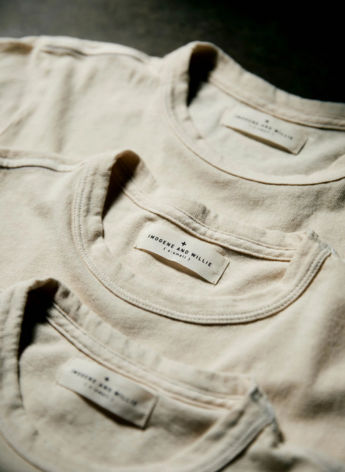 faded navy knit midweight crew