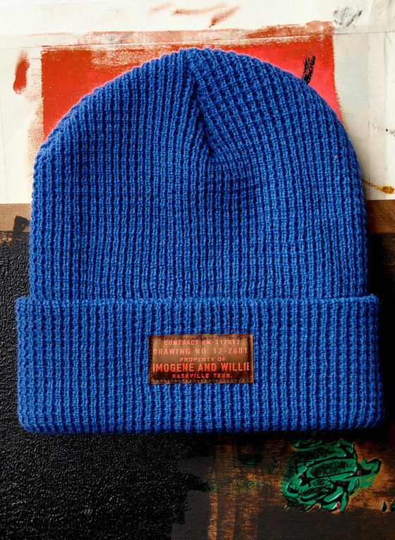 the i+w klein blue waffle cap – imogene + willie