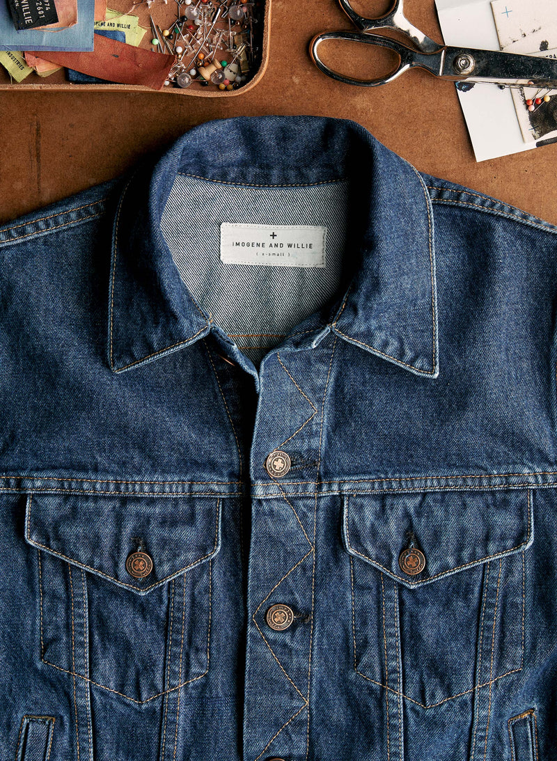 wilkins jacket in washed indigo