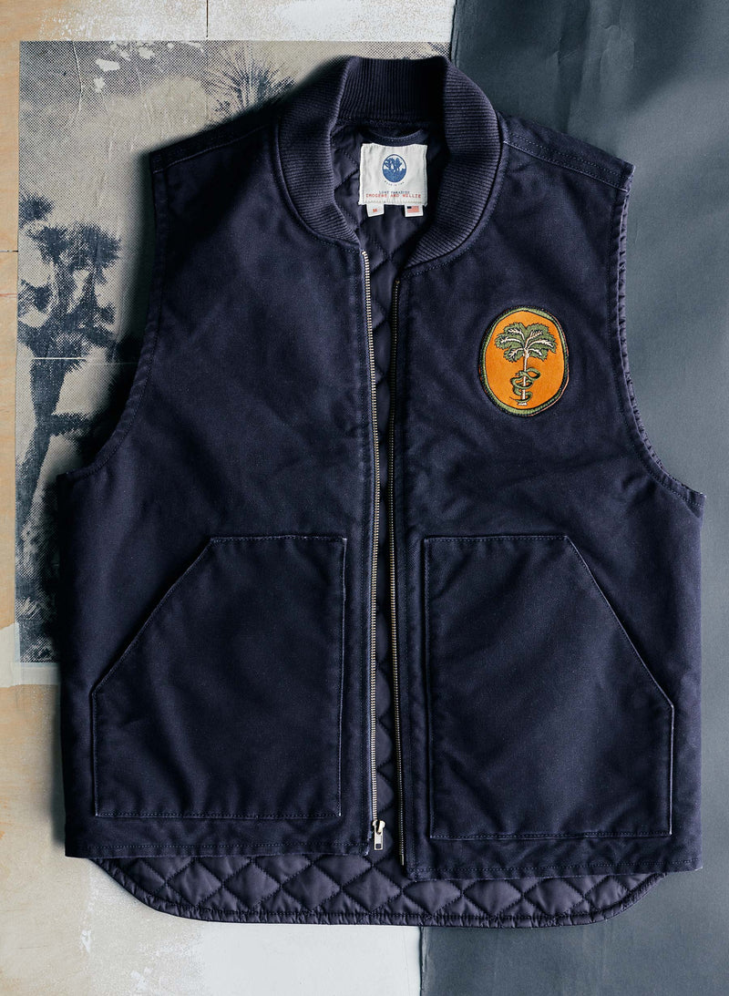 quilt lined canvas utility vest