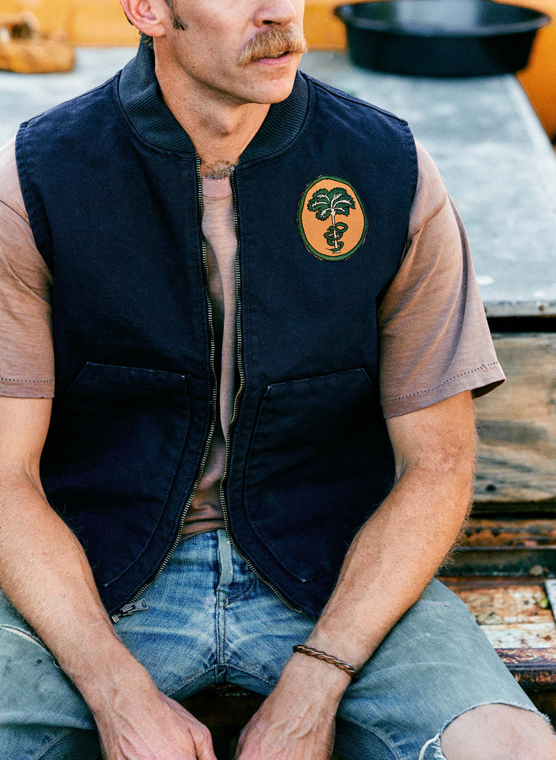 quilt lined canvas utility vest