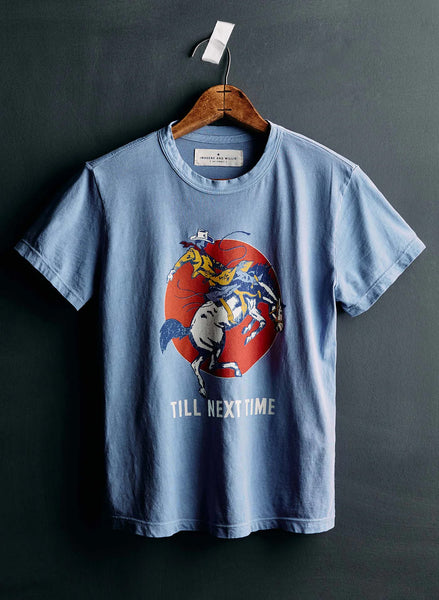 The "next time" tee in blue