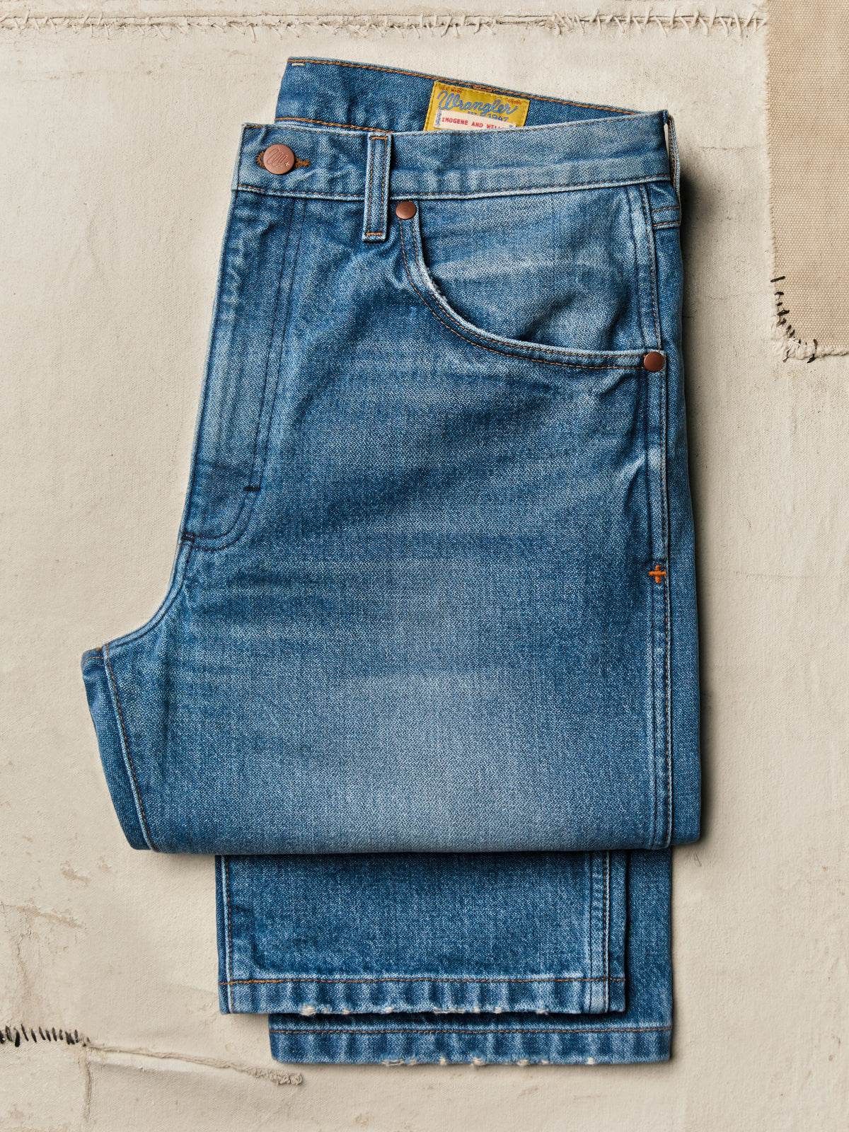 i+w x Wrangler 13MWZ washed indigo
