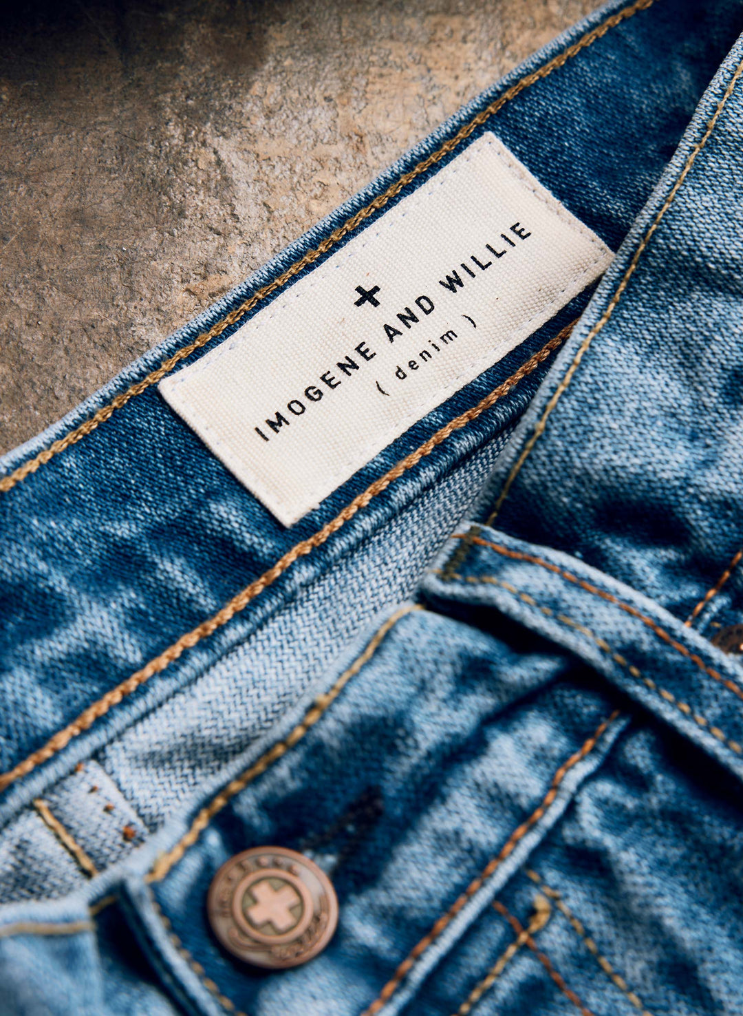 a close up of a label on a pair of jeans