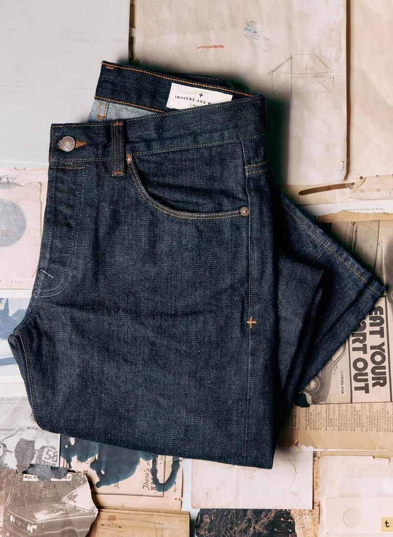 barton broken twill indigo rinse - Model