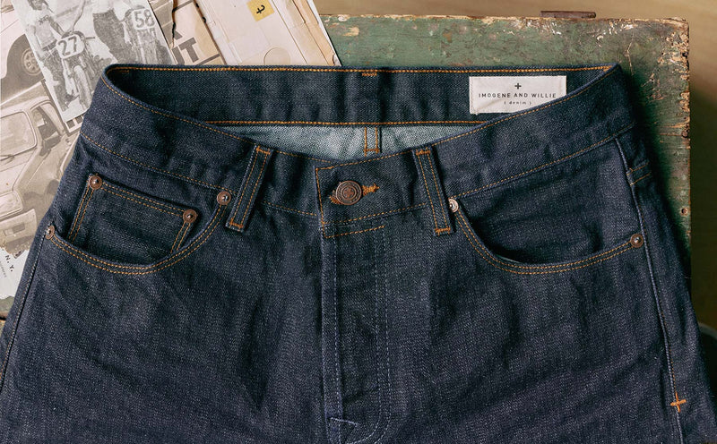 barton broken twill indigo rinse