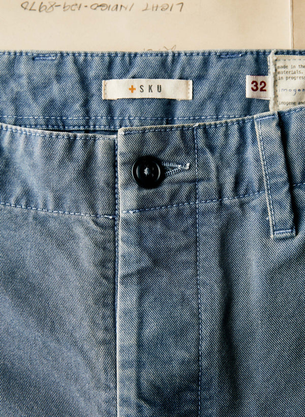 a close up of a blue jeans