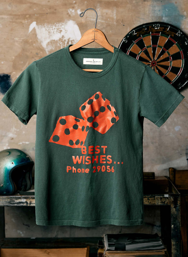 the "best wishes" tee