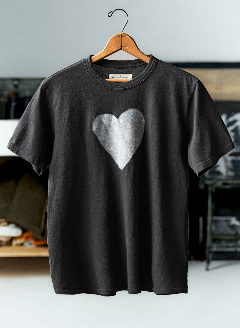 the "heart" tee in black