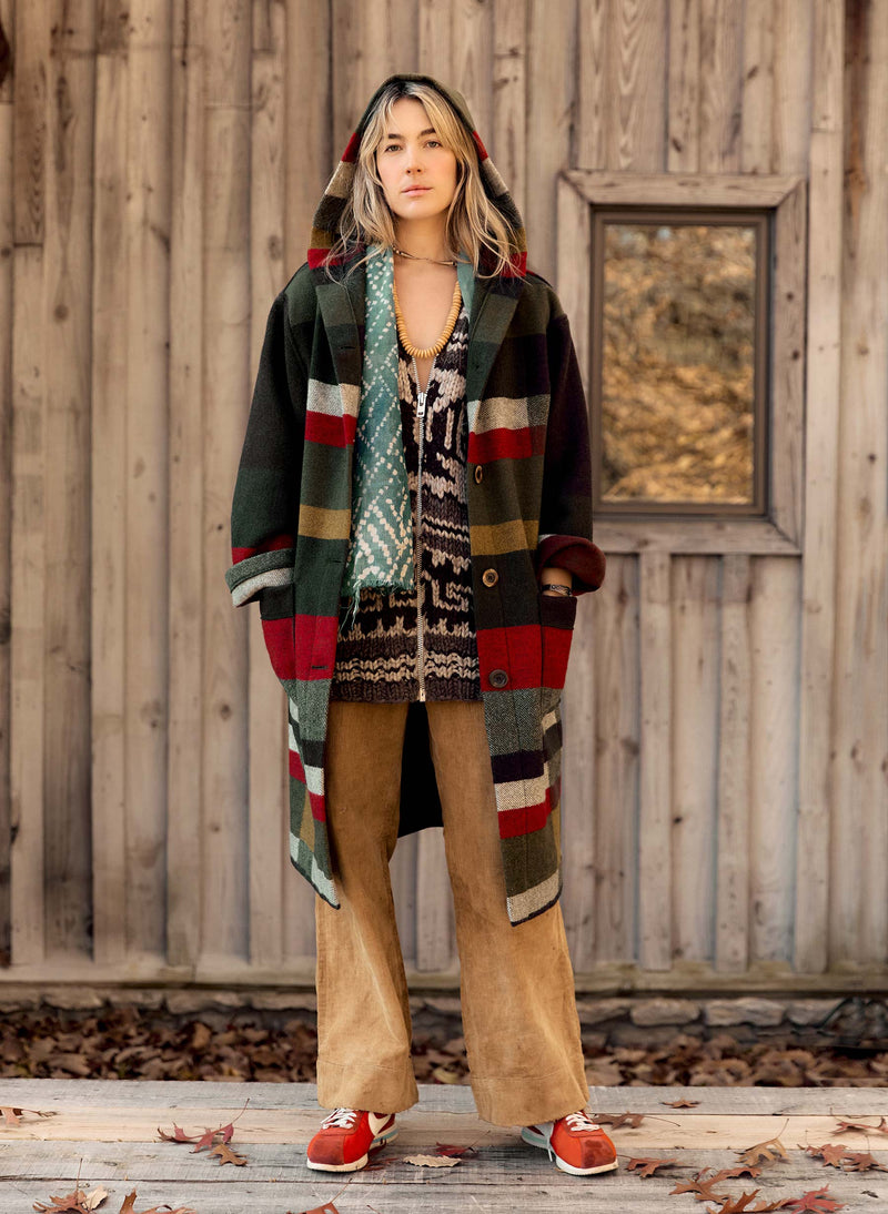 i+w x american woolen blanket coat