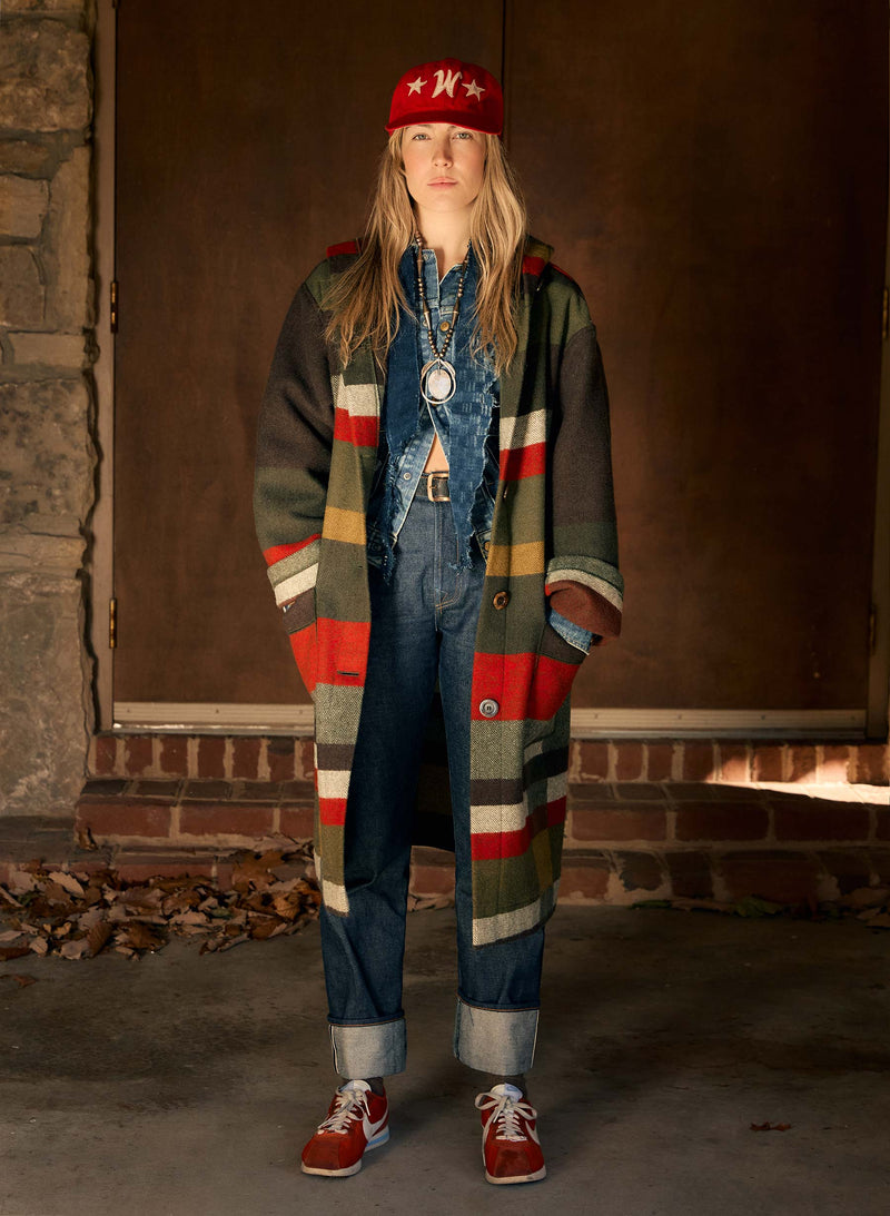 i+w x american woolen blanket coat