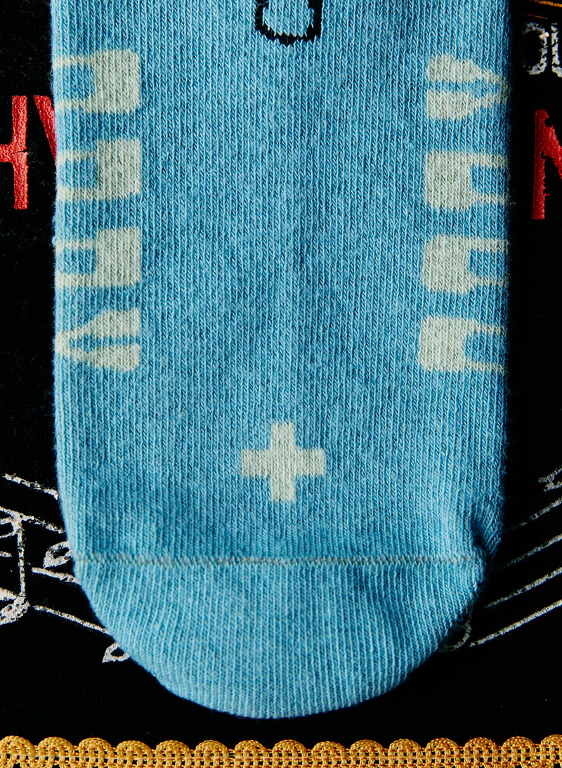 the i+w x opry "boot" sock in blue - Model