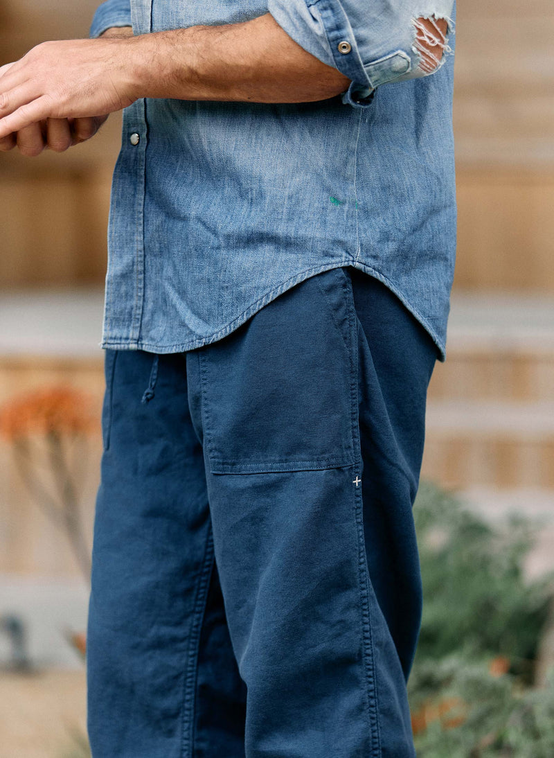 the ventura chore pant in blue